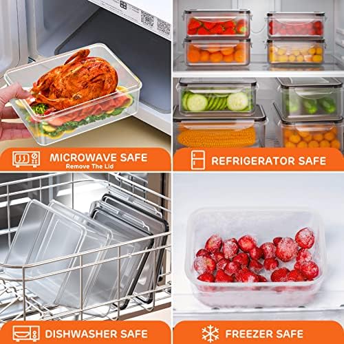 52 PCS Food Storage Container with Lid Airtight (26 Lids & 26 Containers) | Leakproof Plastic Kitchen Organization Set Reusable Microwave/Freezer/Dishwasher Safe Meal Prep Container with Label & Pen - Image 5