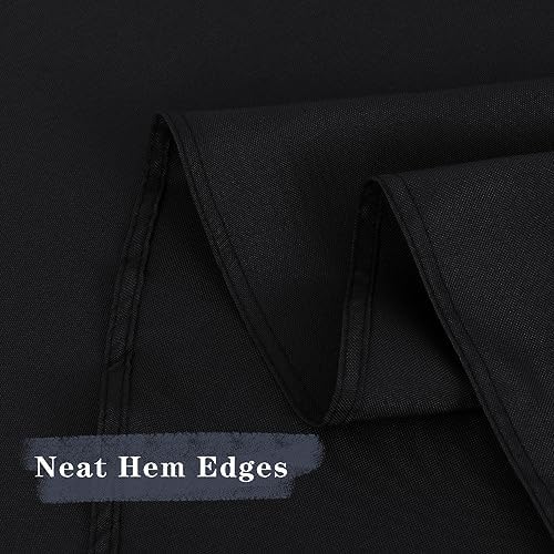 sancua Round Tablecloth 120 Inch Black, 6 Pack - Image 3