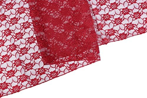 MDS Pack of 25 Wedding 12 x 108 inches Lace Table Runner for Wedding, Decorations for Birthday Parties, Banquets, Graduations, Engagements, and Runners fit Rectangle Round Table - Apple Red - Image 5