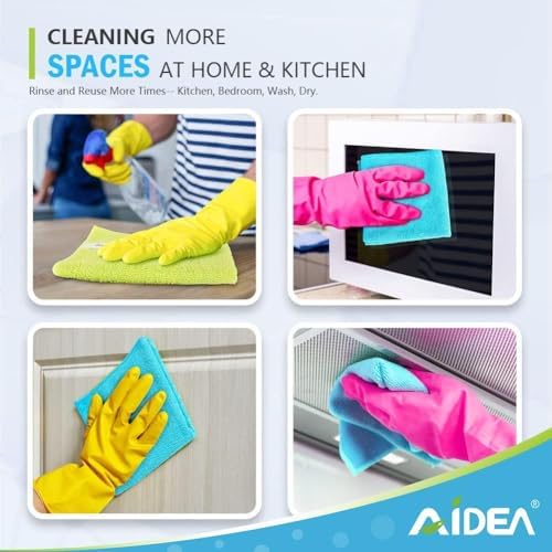 AIDEA Microfiber Cleaning Cloth-800PK, Soft Microfiber Towels for Cars, Absorbent Cleaning Rags, Lint-Free Streak-Free Wash Cloths for House, Kitchen, Window(12in.x12in) - Image 7