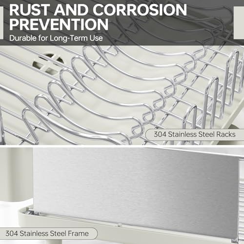 Urackify Dish Drying Rack, Stainless Steel Dish Rack for Kitchen Counter - Image 6