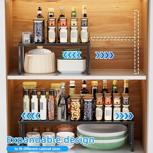 Cabinet Shelf, 1 Pack Expandable Shelf for Kitchen Storage - Image 4
