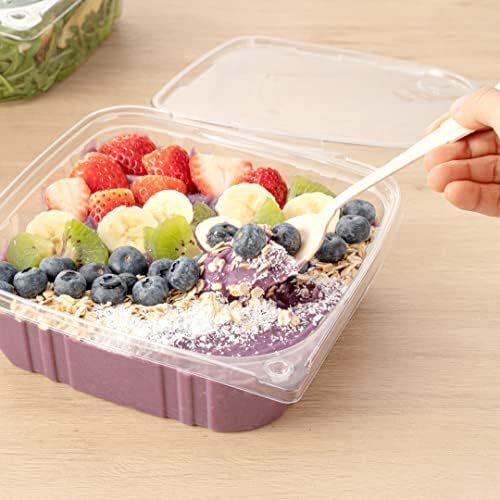 Restaurantware Tamper Tek 48 Ounce Take Out Containers 100 Tamper-Evident Deli Containers - Hinged Lid Freezable Clear Plastic Meal Prep Containers Disposable For Carry Out Or Lunches - Image 5