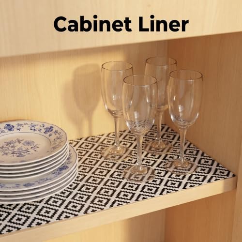 Coavas Shelf and Cabinet Liner, Easy Cut Protective (Black, 24 in x 20 ft) - Image 2