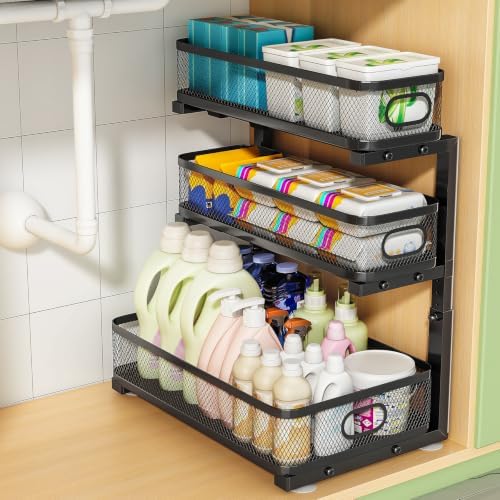 3-Tier Under Sink Organizer, Pull Out Cabinet Organizer for Kitchen & Bath by Unknown
