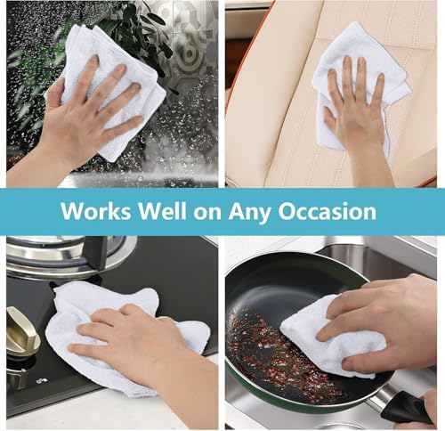 HOMEXCEL 8PK Microfiber Cleaning Cloth, Cleaning Rags for Home, 11.5x11.5in - Image 6