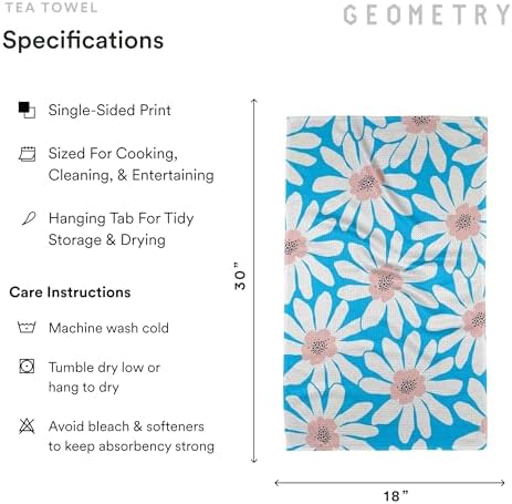 GEOMETRY Spring Kitchen Towels - Quick Dry Microfiber Cloth Spring & Summer Dish Towels for Kitchen Drying - Premium Quick Dry Towel - Sweet Spring, 18" x 30" - 1-Pack - Image 6