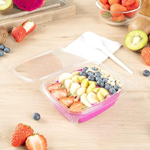 Restaurantware 12 oz Rectangle Clear Plastic Deli Snack Container, 100 Pack - Image 4