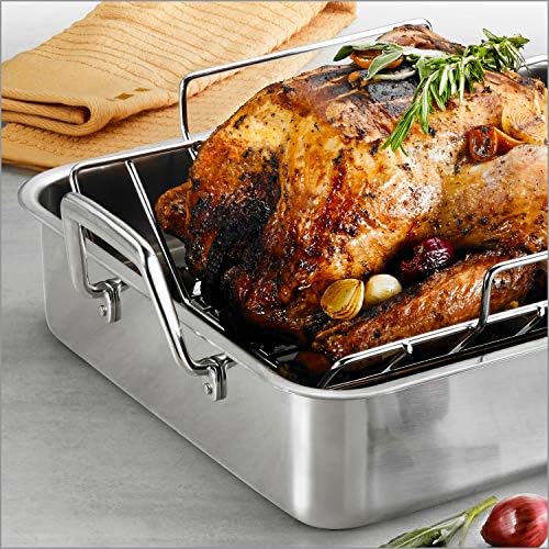 Tramontina 16.5-Inch Stainless Steel Deep Roasting Pan with Rack - Image 2