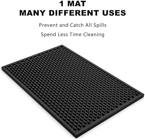 AXIESO Silicone Bar Mat 2 Pack - 18 x 12 in Coffee Bar Mats for Countertop - Image 6