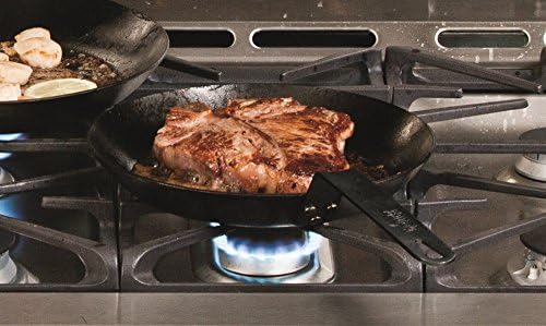 Lodge Seasoned Carbon Steel Skillet - Lightweight High Heat Frying Pan with Long Handle - Quick Temperature Response - Ideal for Searing & Sautéing, 10 Inch (Pack of 3) - Image 2