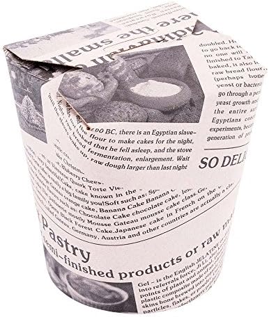 Restaurantware Bio Tek 3.3 x 3 x 4 Inch Food Containers 50 Durable Noodle Boxes - Disposable Sustainable Newsprint Paper 16-Ounce Takeout Boxes Round For Takeouts And Delivery Or Picnics - Image 2