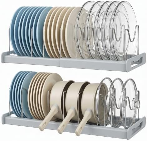 2-Pack Pots and Pans Organizer under cabinet with 9 Adjustable Dividers-22" by Unknown
