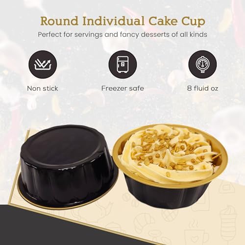 KitchenDance 8 oz Disposable Round Aluminum Foil Pan without Lids - Mini Disposable Pie Pans, Aluminum Mini Pie Tins For Baking & Storing Mini Cakes - Vibrant Colors, Sturdy Scalloped Design - A8NL - Image 3