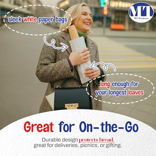 MT Products White Paper bread bags for homemade bread - 5.25" x 3.25" x 18" (Pack of 1000) - Made in the USA - Image 4