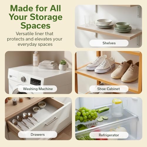EVALAND Shelf Liner Cabinet Liner Non-Adhesive Drawer Liner 12 in x 20 FT - Image 4
