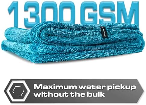 Blackline Microfiber Car Drying Towel 24"x36", 1300GSM Twisted Loop - Image 6