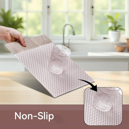 FIFTY FEET 12"x120" Non-Adhesive Shelf Liner for Kitchen Cabinets and Drawers, Washable Non-Slip PVC Cabinet Liner (Red Circle)(6 Roll) - Image 2