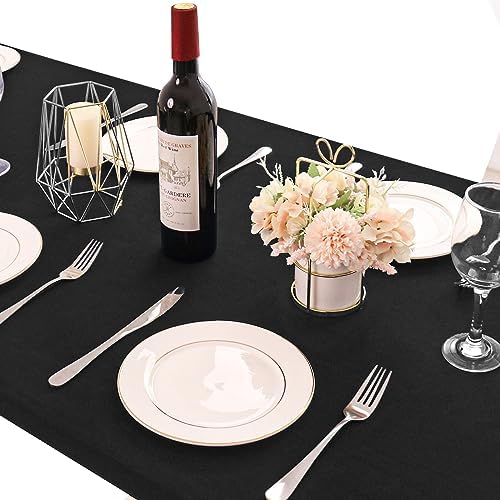 6 Pack Spandex Table Top Cover for 6FT Rectangle Tables, Stretch Fitted Tablecloth Washable Rectangle Table Covers with Elastic Edge for Indoor Outdoor Party Picnic Camping (30" W x 72" L, Black) - Image 6