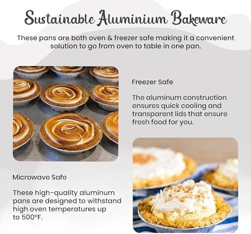 Safca KitchenDance Disposable Colored Aluminum Individual Pie Pan - 5 Inches Round Tart Pan for Pies, Tarts, Casseroles - Aluminum Foil Baking Pan Perfect for Baking, Preparing Food, #501, 500 count - Image 5