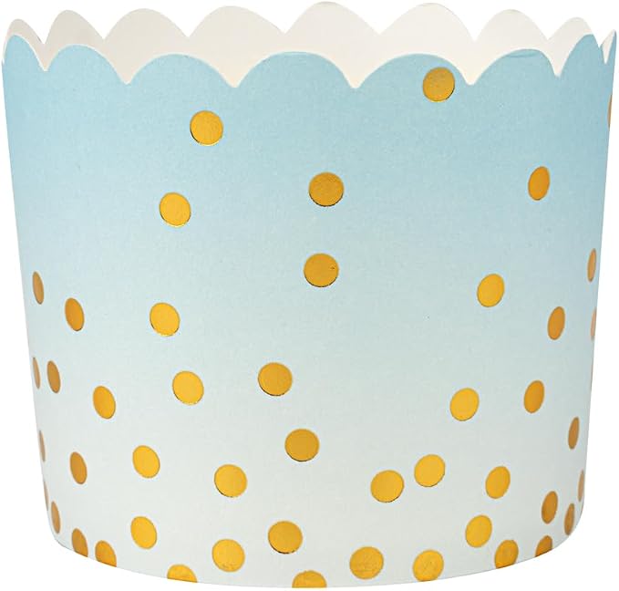 Restaurantware Scalloped Baking Cups 500 Count 4.5 Oz Paper Muffin Liners Blue Greaseproof Oven-Friendly Cupcake Liners, Disposable Paper Scalloped Muffin Cups, Heavy-Duty For Desserts Blue - Image 8