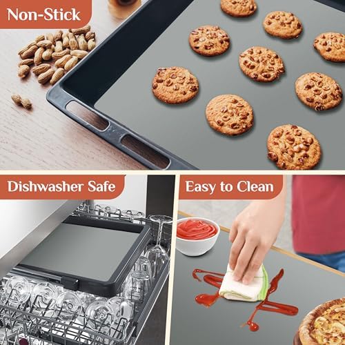 GTJ Silicone Baking Mat Roll, Reusable Baking Sheet Liners, 20 in x 6 ft | Free Cut to Size, Food-Grade, Non-Stick, Non-Slip, For Dough, Pastry, Air Fryer, Freeze Dryer, Oven Pan, Kitchen Counter - Image 4