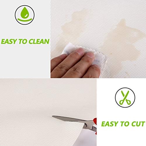 Kitchen Shelf Liner Drawer Liners, Non-Adhesive EVA Cabinet Liners, Cream - Image 3