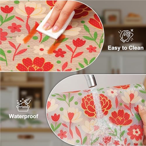 Cooyes Shelf Liner – Premium Non-Adhesive Cabinet & Drawer Liner for Kitchen – Waterproof Shelf Paper with Modern Pattern – Durable EVA Cabinet Mat – Easy to Cut （24" W x 360" L） - Image 6