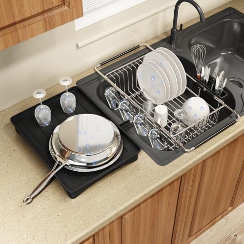 MAJALiS Dish Drying Rack Over The Sink with Utensil Holder, Drainboard by MAJALiS