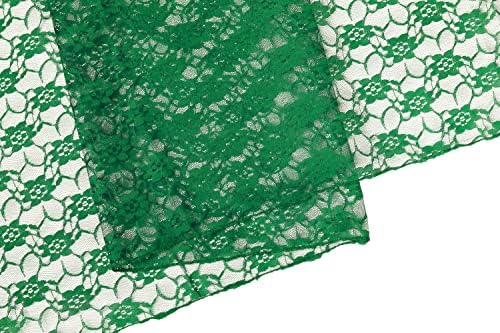 MDS Pack of 25 Wedding 12 x 108 inches Lace Table Runner for Wedding, Decorations for Birthday Parties, Banquets, Graduations, Engagements, and Runners fit Rectangle Round Table - Hunter Green - Image 5