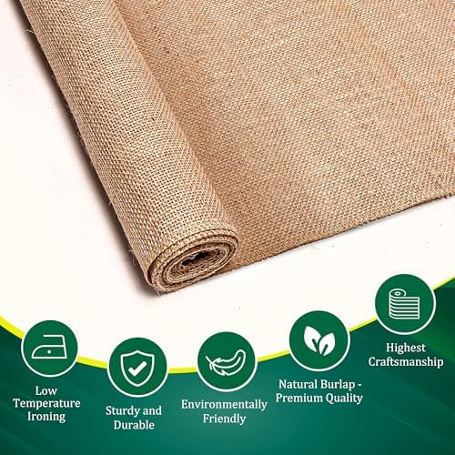 Burlap Table Runners (Pack of 6) – 12”x 108” - No-Fray Finished Edge Premium Quality Natural Table Runner – No Odor, Eco-Friendly Burlap Runner, Perfect for Rustic Table Decor and Other DIY Crafts - Image 3