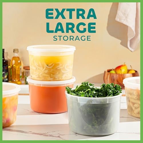 64 Oz Plastic Food Storage Containers (6-Sets) Leak-Proof Deli Containers | BPA-Free Containers with Lids for Meal Prep, Leftovers, Soup, Pantry Storage, Freezer, Microwave & Dishwasher Safe - Image 6