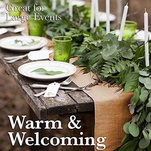 Burlap Table Runners, 12 x 108 Inch - 10 Pack Outdoor Jute Table Runners for Rustic Farmhouse Decor, Thanksgiving, Fall, Natural Color Edge - Image 3