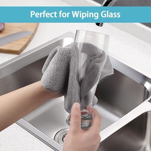 HOMEXCEL Grey Microfiber Cleaning Cloth 600 Pack, Microfiber Towel for Cars, Lint Free, Scratch-Free, Highly Absorbent, and Cleaning Rags for House, Window and Glass, Cars, TV Screen 11.5 X11.5 inch - Image 5