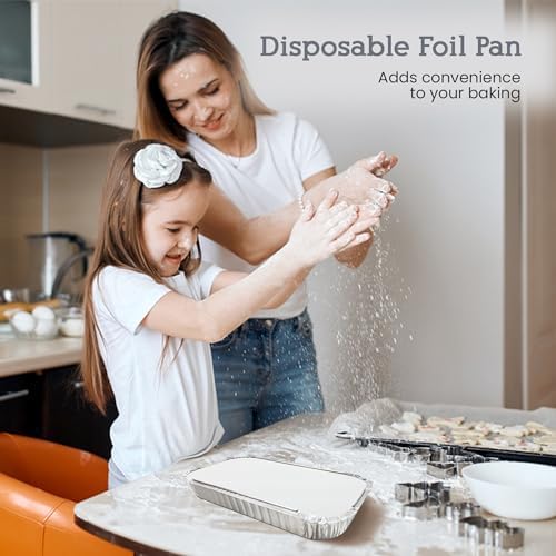 D&W Fine Pack Disposable Aluminum Foil 3 lb. Oblong Food Storage Pans with Board Lids - 48 Ounces - Perfect for Baking, Preparing Food (Pack of 100) - Image 4