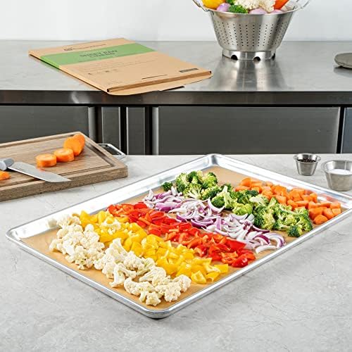 Restaurantware-Pastry Tek 16 x 24 Inch Parchment Paper Sheets, 200 Greaseproof Baking Sheets For Oven - Pre-Cut, Double-Sided Silicone Coating, Unbleached Paper Nonstick Baking Sheet, Full-Size - Image 3