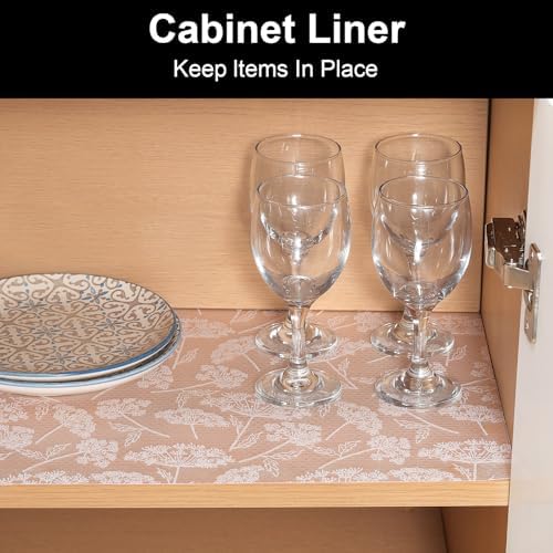Cooyes Shelf Liners for Kitchen Cabinets, Refrigerator Liners Waterproof & Oil-Proof Kitchen Cupboard Liner Drawer Mats EVA Material Non Adhesive Fridge Liner for Shelves（11.8" W x 360" L） - Image 3