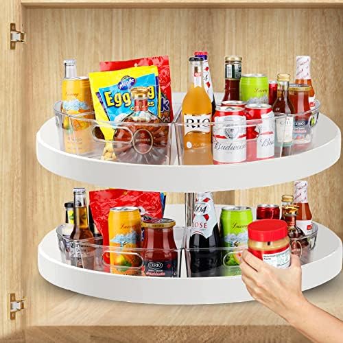 URALFA lazy susan organizer for cabinet, 1/8 Wedge, 6 Pack - Image 2