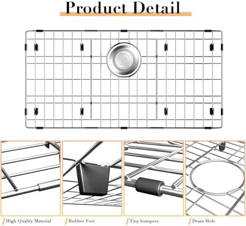 Stainless Steel Sink Protectors for Kitchen Sink, 28-3/8’’ x 14-3/16’’ - Image 4