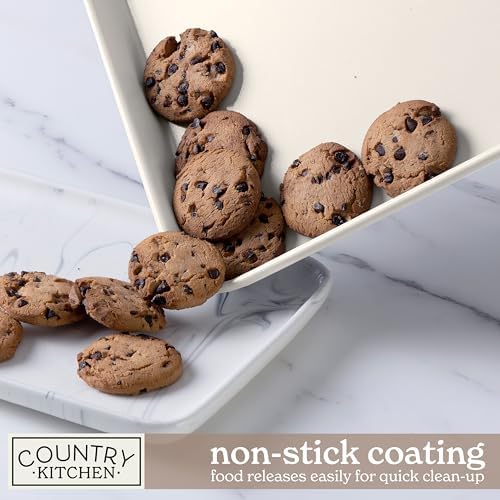 Country Kitchen Nonstick Stackable Bakeware Set - Deluxe Heavy Duty, Durable, Easy Release Baking Set, Taupe, 13 Pcs with Handles - Image 5