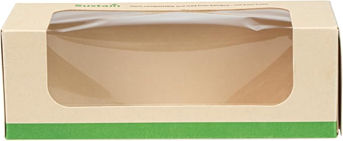 Restaurantware-Sustain 13 Ounce Sturdy Paper Take Out Boxes, 50 Disposable Take Out Food Containers - With PLA lining, Clear PLA Window, Bamboo Paper Containers, Compostable, Greaseproof - Image 14