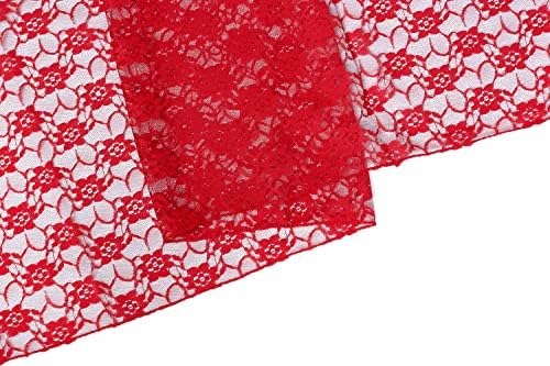 MDS Pack of 5 Wedding 12 x 108 inches Lace Table Runner for Wedding, Decorations for Birthday Parties, Banquets, Graduations, Engagements, and Runners fit Rectangle, Round Table- Red - Image 6