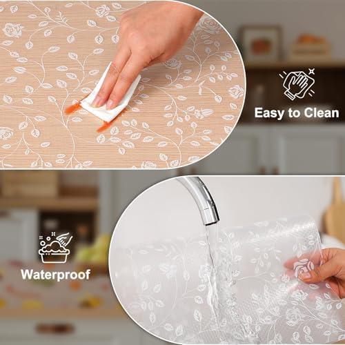 Cooyes Shelf Liner – Premium Non-Adhesive Cabinet & Drawer Liner for Kitchen – Waterproof Shelf Paper with Modern Pattern – Durable EVA Cabinet Mat – Easy to Cut （24" W x 240" L） - Image 6
