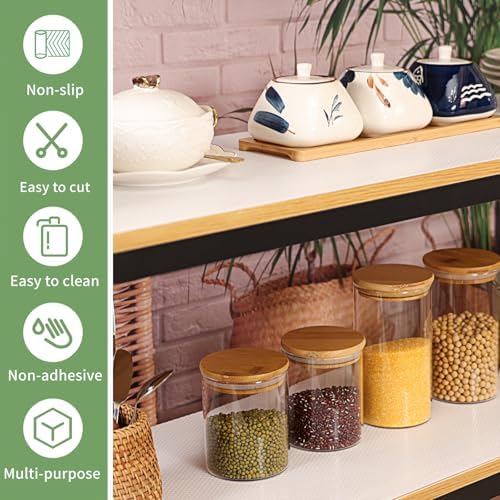 Shelf Liners 24 inch x 20 ft Shelf Liners for Kitchen cabinets nonstick Shelf Lining Drawer Mats EVA Protector for Cupboard (White,24 inch x 20 ft) - Image 6