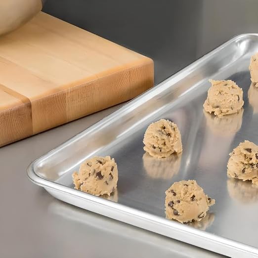 OCS Parts 3-Pack Full Size 18" x 26" Aluminum Sheet Baking Pans | 19 Gauge Wire in Rim Aluminum Sheet Pan for Home or Commercial Kitchens - Image 4