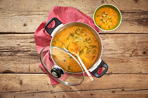 Judge Vista Stainless Steel Medium Casserole Pot with Twin Handles 20cm, 2.4L, Shatterproof Vented Glass Lid, Induction Ready, Oven Safe - Image 2