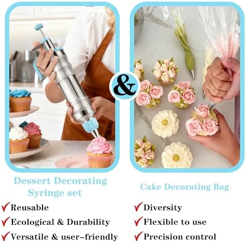 208PCS Cake Decorating Kit with Icing Dispenser Gun for Beginner - Image 5