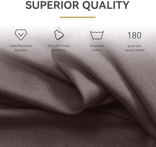 Spandex Tablecloth 6FT Rectangle Table Cover 6 Pack Brown Wrinkle-Free - Image 4