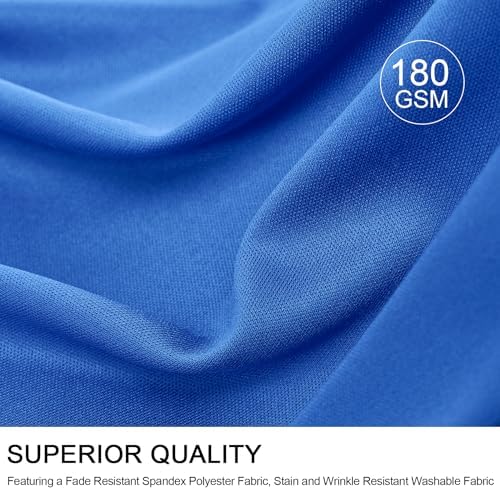 Outpain Royal Blue Spandex Round Tablecloths for 72 inch Tables, Stretchy 132inch Fitted 6FT Round Table Cloths with Skirt for Wedding Party Dining Banquet - Image 4