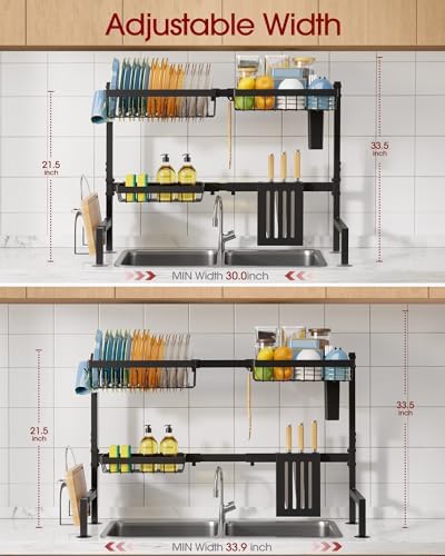 Sakugi Dish Drying Rack Over The Sink, Dish Drainer for Kitchen Counter - Image 2